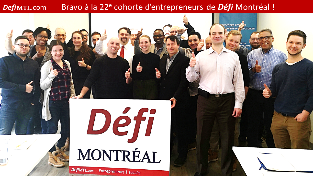 Défi Montréal - Bravo aux entrepreneurs de la 22e cohorte de Défi Montréal